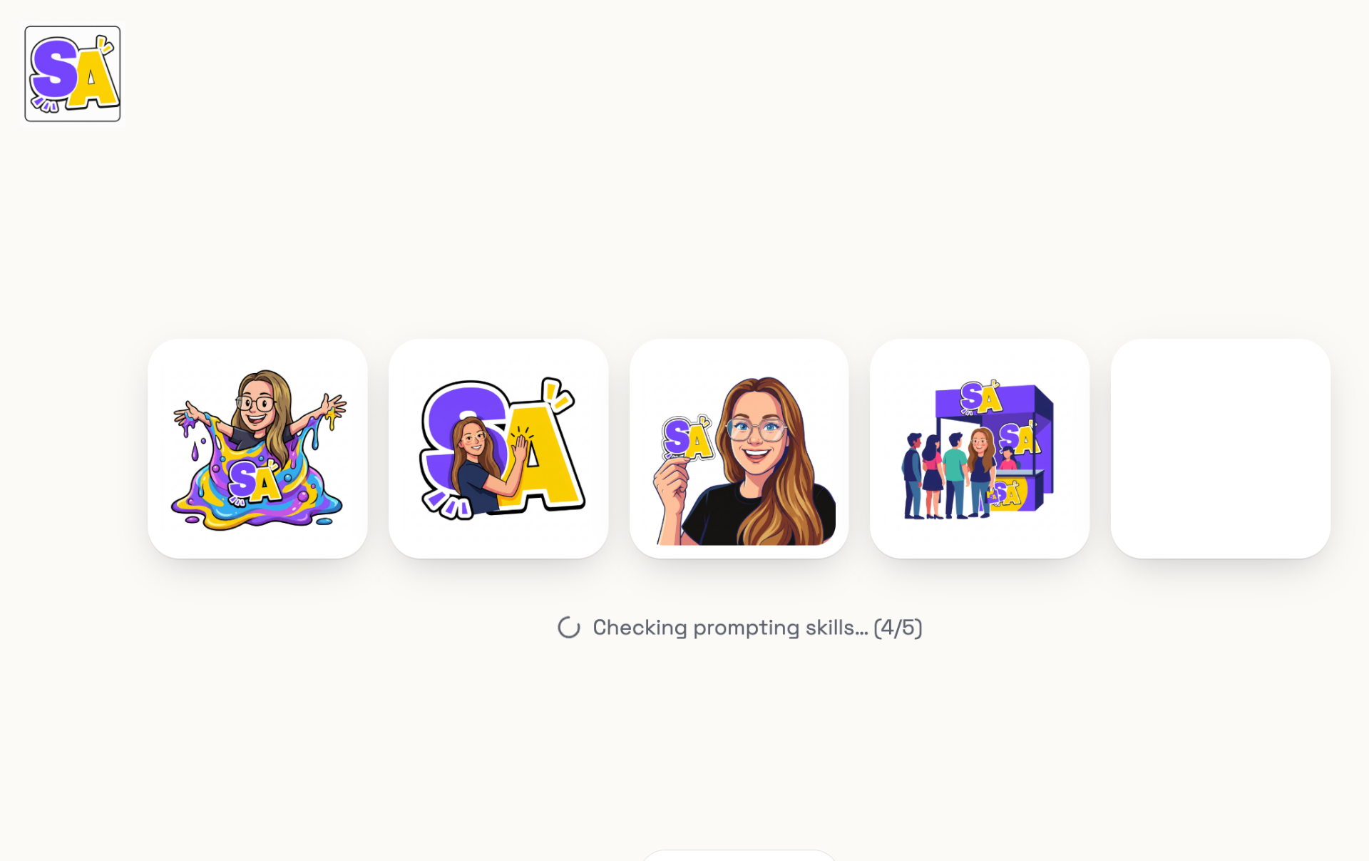 AI generates stickers — Screenshot